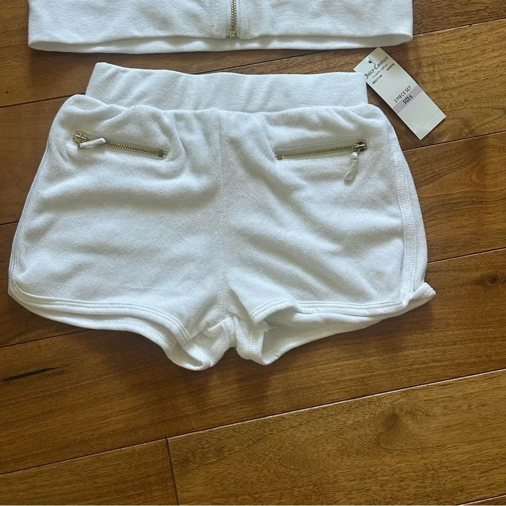 Juicy Couture Set Comfortable Loungewear Terry Cover Up Girls Size 6 - Picture 4 of 7